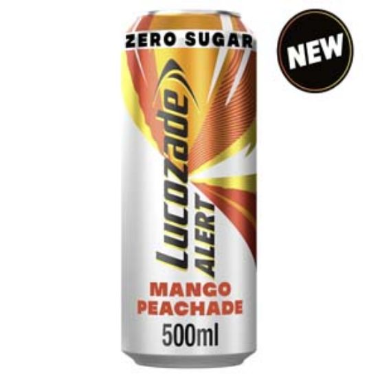 Picture of 500 Lucozade Alert MangoPeach Can x12 DRS